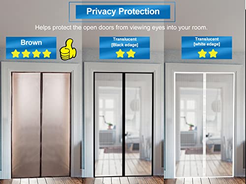 Insulated Door Curtain, [Upgrade Eva] Magnetic Thermal Insulated Door Cover To Keep Temperature For Room/Kitchen, Keep Draft Air Out, Self Sealing, Hands Free, Pet/Kids Friendly - 34"X82" #TOP4