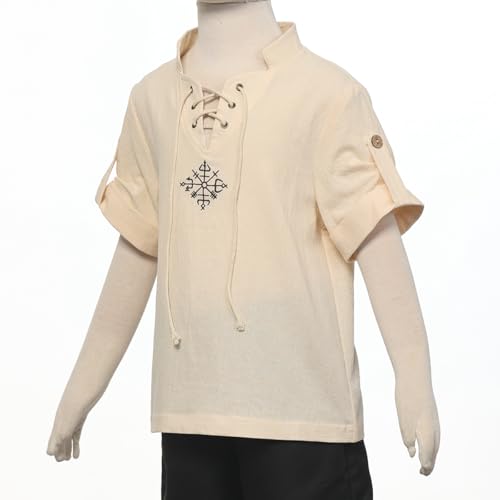 Camisa medieval para niños estilo renacentista vikingo miniatura 5