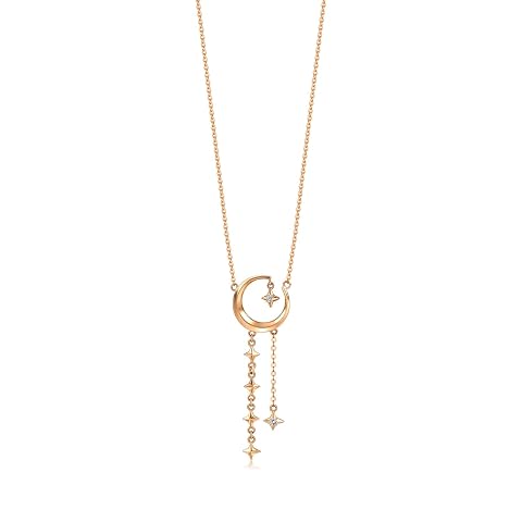 CHOW SANG SANG Delicate Gold 18K Rose Solid Gold MINTY Collection Starry Night Necklace for Women… — $580.80 (20% off)