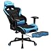Produktbild SONGMICS Gaming Stuhl Bürostuhl Schreibtischstuhl mit Armlehnen, Sportsitz Optik Schwarz-Blau RCG52BU