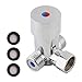Valvula Mezcladora Termostatica, Valvula Mezcladora, VáLvula Mezcladora de Agua FríA Caliente, Control de Temperatura del Mezclador TermostáTico de LatóN Macizo Sensor AutomáTico de 3 VíAs para BañO