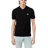 Camisa polo deportiva Lacoste Deal Polonon baja a su menor precio Lacoste - Polo clásico de piqué de manga corta para hombre, corte entallado, PH4012-51, negro, L