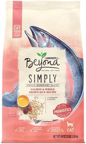 Purina Beyond Natural Limited Ingredient Dry Cat Food, Simply Salmon & Whole Brown Rice Recipe - 3 lb. Bag