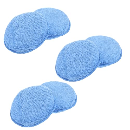 SOIMISS 6pezzi Spugne Applicatrici per Cera Auto Tamponi Spugna per Lucidatura Manuale Applicatori Cera Auto Riutilizzabili per Pulizia e Lucidatura Veicoli