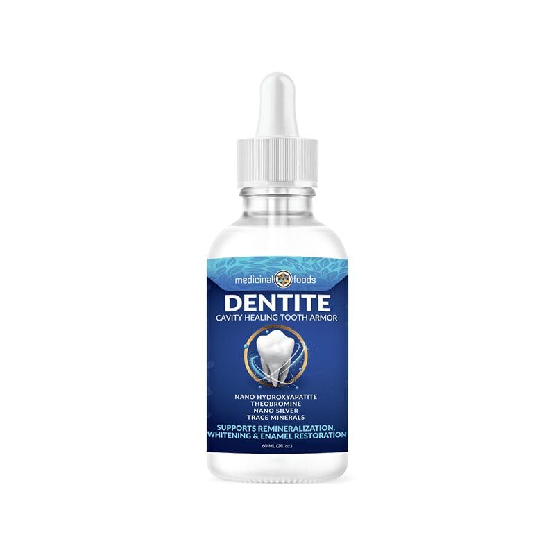 Original Dentite Cavity Healing Tooth Armor Liquid | Clinically Strengthen Enamel with Remineralization Drops | Teeth Whitening | at-Home Tooth Enamel Repair | Stronger Teeth | Hydroxyapatite | 60 ml
