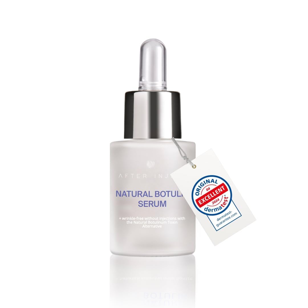 After Inject Natural Botulin Serum - Soforteffekt Gesicht - Anti Falten Creme - Anti Aging gegen Zornesfalte - Anti Falten Serum - Ärztlich bestätigte Wirksamkeit - Für 3 Monate