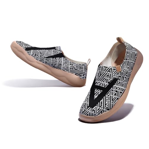 Women's Casual Slip-On Comfortable Flat Round Toe Polka Dot Walking Travel Shoes3