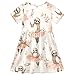 ALAZA Little Girl Dresses Short Sleeve Toddler Girls Dress Clothes Dancing Sloth Fashion 2T