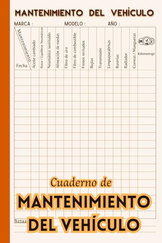 Cuaderno de Mantenimiento del Vehículo: Diario de Reparación de Automóviles | Libro Simple de Reparación y Mantenimiento de Vehículos Para Registrar Información Sobre Procedimientos de Mantenimiento.