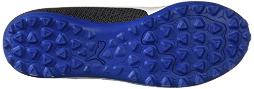 PUMA Unisex-Child Spirit Turf Trainer Soccer Shoe, Black White-Iron gate-Royal Blue, 11 M US Big Kid4