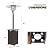 Magshion 7.2-Ft Freestanding Propane Patio Heater for Outdoor Use, 48,000 BTU, Made in Steel & Wicker, Brown