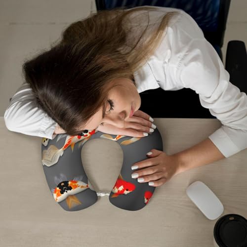 Almohada Tradicional de Viaje con Estampado de Carpas Koi miniatura 7