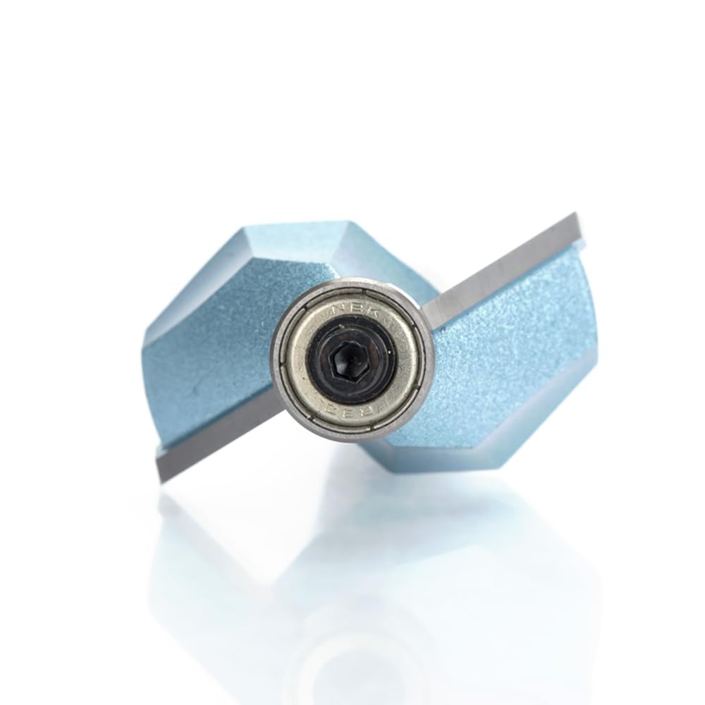1/2" x 2", set di punte smussate per router con altezza di taglio di 45 gradi, frese per bordi in metallo duro per la lavorazione del legno, 1/2 o 1/4 gambo