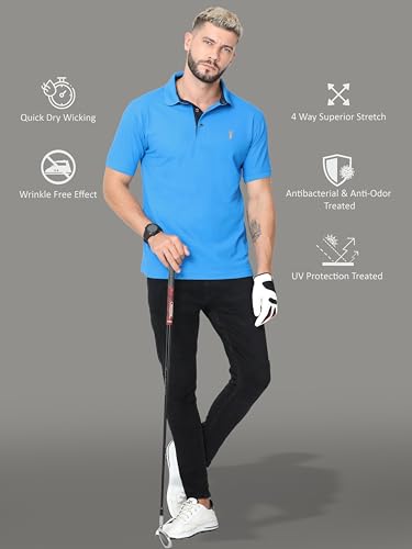 Image of STELLERS Men's Premium Regular Fit Polo T-Shirt's |Feather Touch Feel | Odour Resistant| Anti-Static| Wrinkle Free | Quick Dry | Stretchable | Lightweight | Sweat-Proof