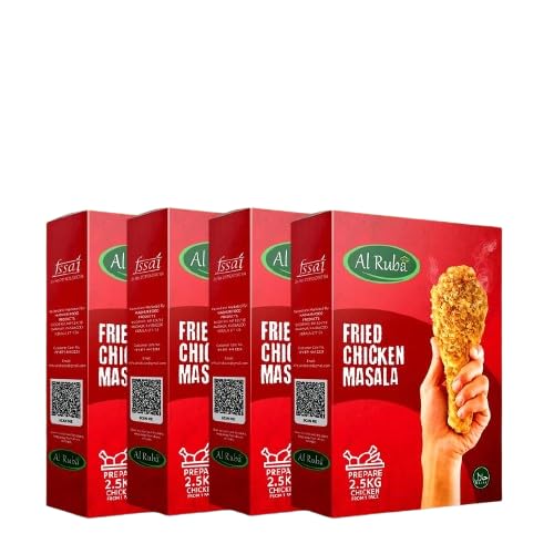 Image of AL Ruba Crispy Broasted Fried Chicken Masala To Prepare 2.5kg Chicken With Natural Herbs No Artificial Color (100g Pack of 4)