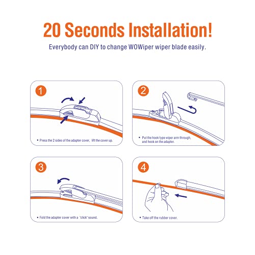 Wowiper 542618 Wiper Blades 26 Inch + 18 Inch Automotive Replacement Windshield Wiper Blades thumb #8