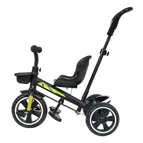 Image of Luusa Rx500 Kids Tricycle with Parental Control, Seat and seat Belt for Age Group 2+ Years Carrying Capacity Upto 25-KGS Proudly Made in India (Black)