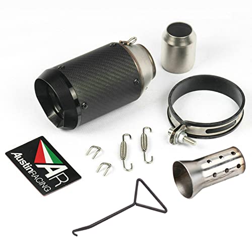 バイクサイレンサー スリップオンマフラー バイクマフラー 差込口50.8mm 汎用 長さ160mm ボディの直径90mm