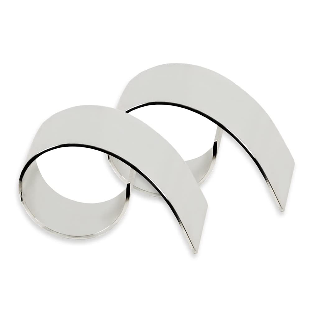 EDZARD Set of 2 napkin rings Volute, precious silver plated, tarnish resistant, length 2.4 in, diameter 1.4 in