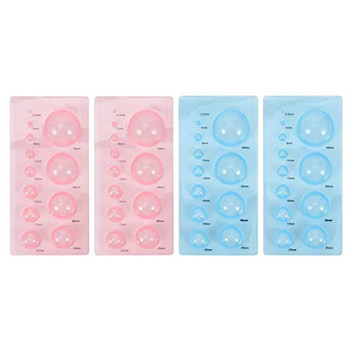 EXCEART 4Pcs Paper Quilling Tools 3D Domes Half Ball Mould Plastic Mini Quilling Mold for DIY Paper Craft Tool