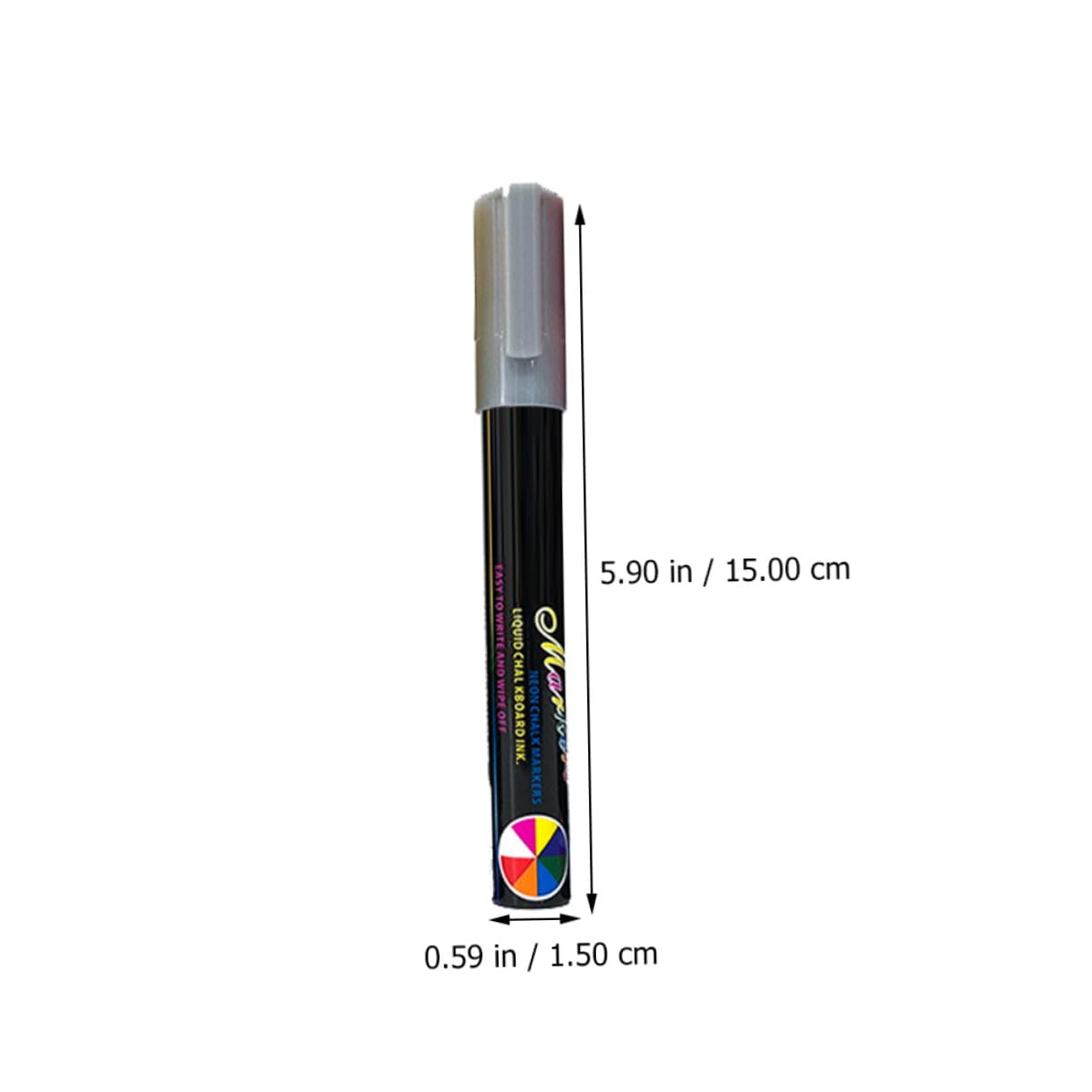 VILLCASE 12 Pennarelli Liquidi Cancellabili per Lavagna e Lavagnetta LED Fluorescente, Plastica, Ecologici, Regalo di Natale