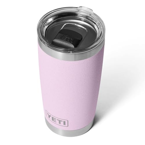 YETI Rambler 20 oz Tumbler, Stainless Steel, Vacuum Insulated with MagSlider Lid, Cherry Blossom