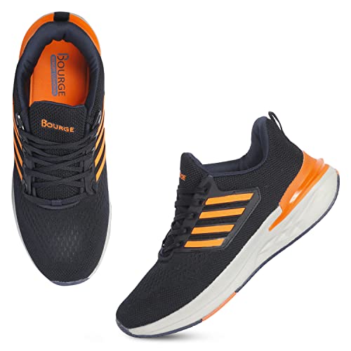 Image of Bourge Men's Loire-z67 Running Shoes, Blue, Sky and F.Green, 08