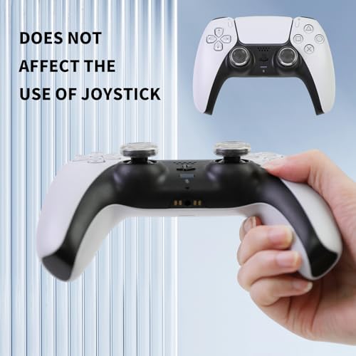 Image of PERFECTSIGHT Liquid SiliconeThumb Grip Caps for Switch 2 2025, PS5, PS4, Xbox Series X /S, Xbox One, Switch PRO Controller, 4PCS Soft Analog Thumbsticks Grips Joystick Cover Set (Clear)
