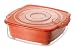 Produktbild Rotho Clever Dampfgarer für die Mikrowelle, Kunststoff (BPA-frei), rot / transparent, 2 Liter ( 23,5 x 21 x 7,5 cm)