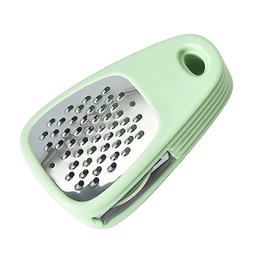 Image of YANCI Kitchen Gadgets Set of 6 Pcs, Space Saving Cooking Tools Accessories Cheese Grater, Bottle Opener, Fruit /Vegetable Peeler, Pizza Cutter, Garlic /Ginger Grinder, Leaf Herb Stripper (Green)
