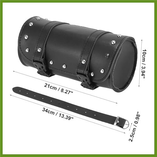 Bolsa de Herramientas para Manillar de Horquilla Universal para Motocicleta, Bolso de Almacenamiento Impermeable de Cuero Sintético Negro miniatura 7