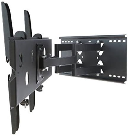 2xhome - New TV Wall Mount Bracket (Dual Arm) - Secure Cantilever LED LCD Plasma Smart 3D WiFi Flat Panel Screen Monitor Display Large Displays Long Swing Out Dual Double Extending Arms