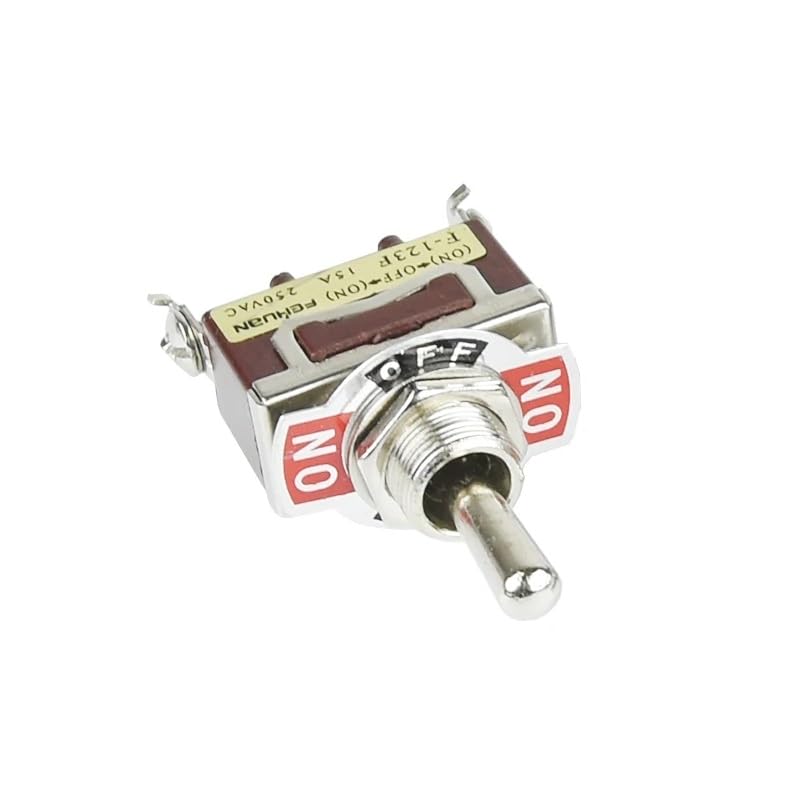 3-Pin ON-OFF-ON Toggle Switch Spring Back Car 12V DC Momentary Metal 15A 250V AC