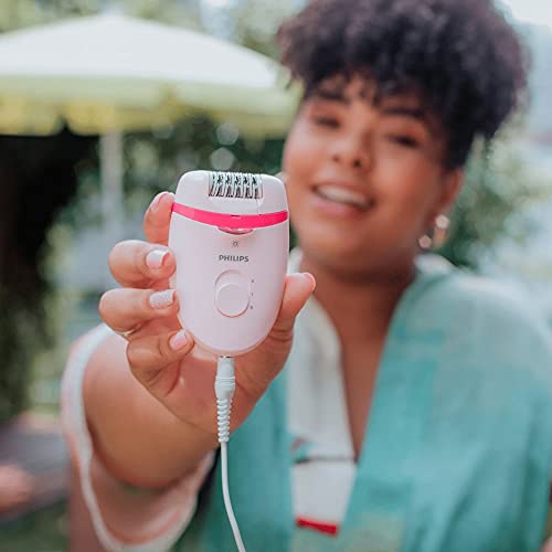 Depilador Elétrico Philips Satinelle Essential BRE285/00 2 velocidades com 7 acessórios Bivolt