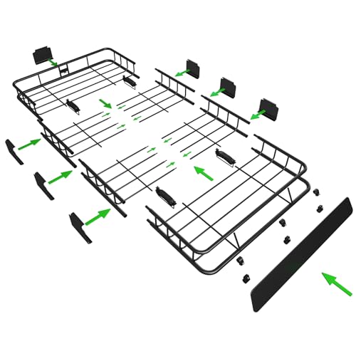 WEIZE 200lb Universal Roof Cargo Basket