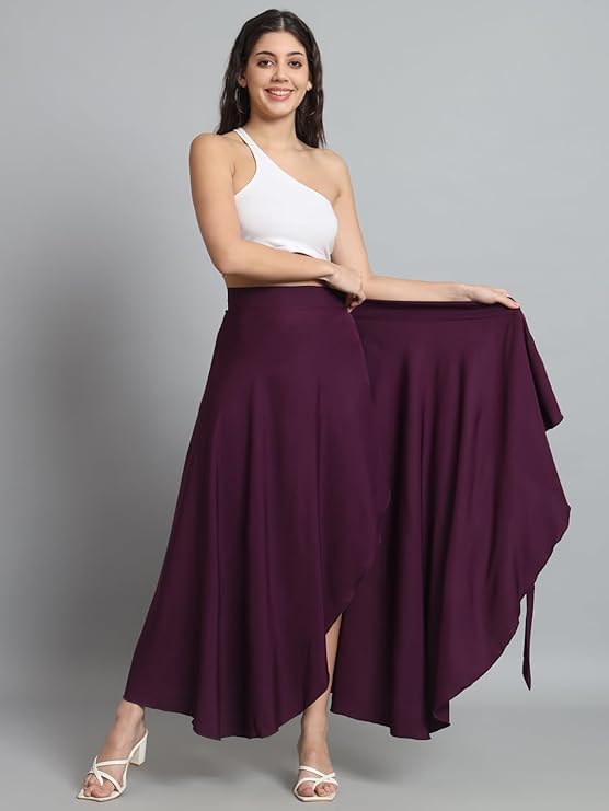 Image of Women's Long Wrap Around Maxi Skirt | Women Wear Long Skirt