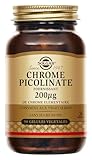 Solgar Chromium Picolinate Suplemento Alimenticio que Mantiene el Nivel de Glucosa en Sangre con Cromo para Hombre y Mujer, 90 Cápsulas