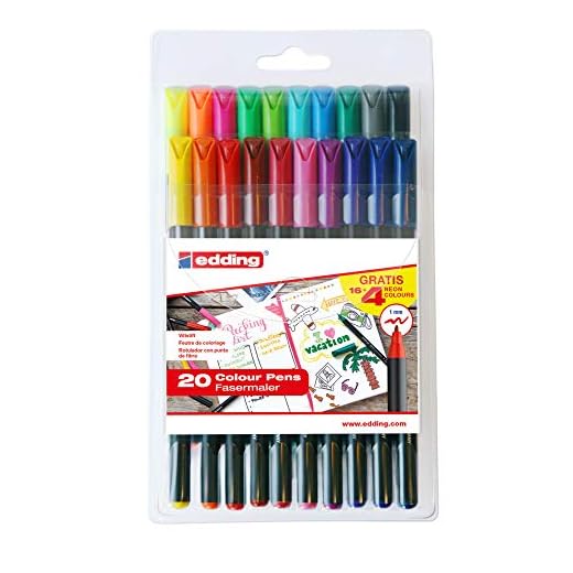 Edding e1200-20S - PACK con 16+4 ROT. 1200. COLORES 1-12, 14, 17, 19, 20, 64, 65, 66, 69, Multicolor