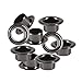 Produktbild Wedding Decor 100 ösen mit Unterlegscheiben rostfrei Messing langer Zylinder für Vorhang Plane Leder-Arbeiten, metall, Gunmetal Black, 10 mm