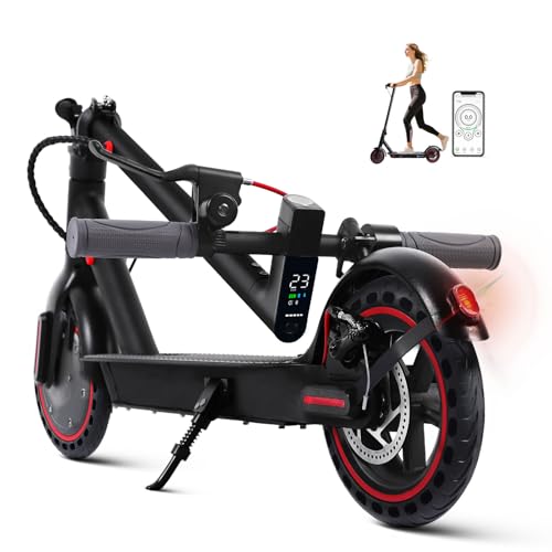 TYOKUM Patinete eléctrico Plegable de 8,5' Batería de Clase 10,4Ah Autonomía 20-30Km,Patinete Electrico Adolescentes Y Adultos,Carga 120KG,Frenado Dual,3 Modos De Elocidad,App de Control,Pantalla LCD