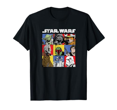 Star Wars Vintage Face Boxes Camiseta