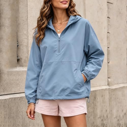 Elneeya Women Windbreaker Jacket Water Resistant Quick Dry Hood Rain Jacket - image 2