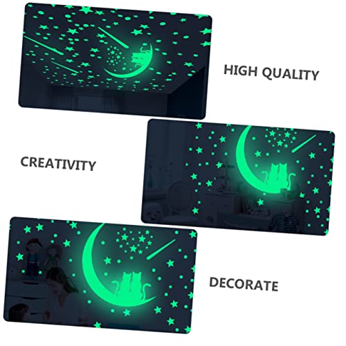Hemobllo 2 Conjuntos De 140 Peças De Adesivos Fluorescentes De Meteoros Decalque Stiker Adesivo De P