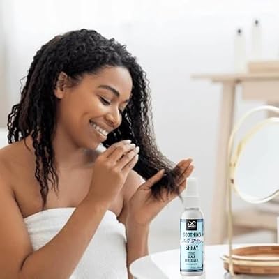 Anti-Itchy Scalp Spray with Peppermint & Omega 3 (Pack of 2) Soothing Serum for Dry, Flaky Scalp & Ingrown Hair Paraben & Sulphate Free, 2 fl oz