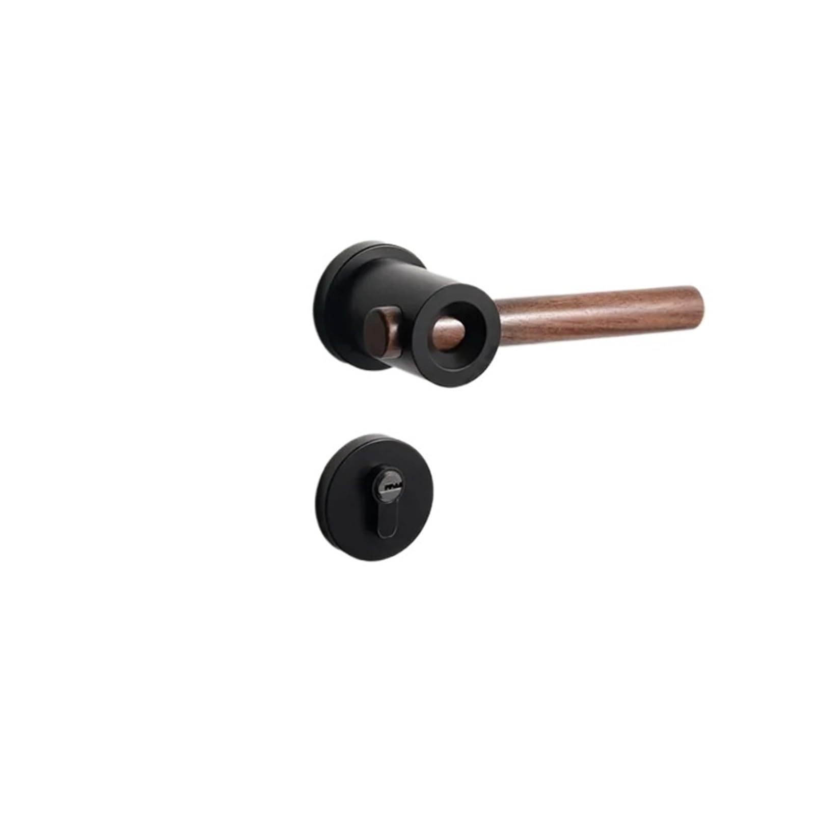 OPTEPYOE Handle Safety Door Lock Bedroom Split Silent(Black-Silent Lock)