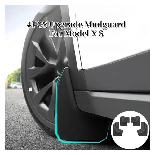 Guardabarros para Tesla Model S 2021-2024: protector contra salpicaduras de coche, repuesto 4 uds 3