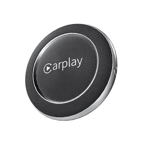 Wireless CarPlay Adapter, Converts Wired to Wireless CarPlay Dongle for iPhone iOS 10+, Stable Control & No Delay, Genuine Leather