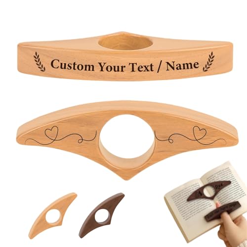 Soporte de Madera Personalizado para Páginas de Pulgar, Abridor