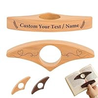 Soporte de Madera Personalizado para Páginas de Pulgar, Abridor de Libros con Anillo para Pulgar, Regalo Ideal para Amantes de Lectura, Perfecto para Familiares Amigos Maestro Alumno