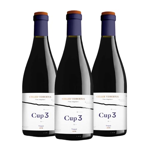 CUP3 - (PACK 3 BOTELLAS x 750 ML) - VINO TINTO JOVEN - DO CONCA DE BARBERÀ - MONOVARIETAL TREPAT - VINO DE AUTOR CON CARÁCTER PROPIO